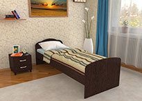 Кровать Эконом в цвете Венге 800х2000 с матрасом