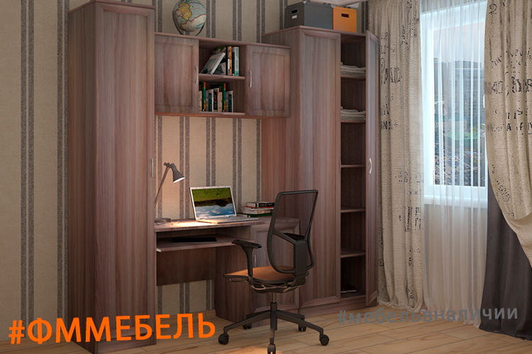 Шкаф со столом рабочее место школьника.