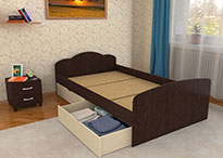 Кровать Эконом в цвете Комбо-1 1200х2000 с матрасом