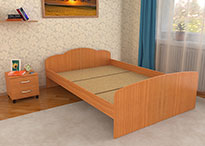 Кровать Эконом в цвете Ольха 1400х2000 с матрасом
