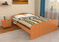 Кровать Эконом в цвете Ольха 1600х2000 с матрасом