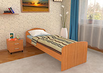 Кровать Эконом в цвете Ольха 800х2000 с матрасом