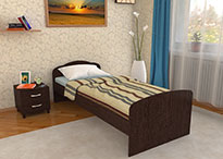 Кровать Эконом в цвете Венге 900х2000 с матрасом