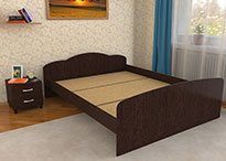 Кровать Эконом в цвете Венге 1600х2000