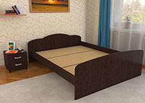 Кровать Эконом в цвете Венге 1600х2000 с матрасом