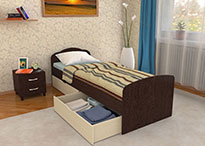 Кровать Эконом в цвете Комбо-1 800х2000 с ящиками и матрасом