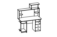 Стол компьютерный №2 от модульной системы Сигма